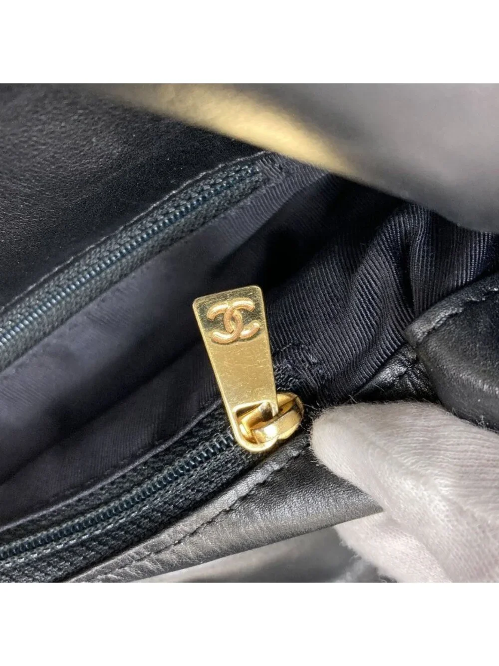 Chanel CC Logo Tote Bag Calfskin
